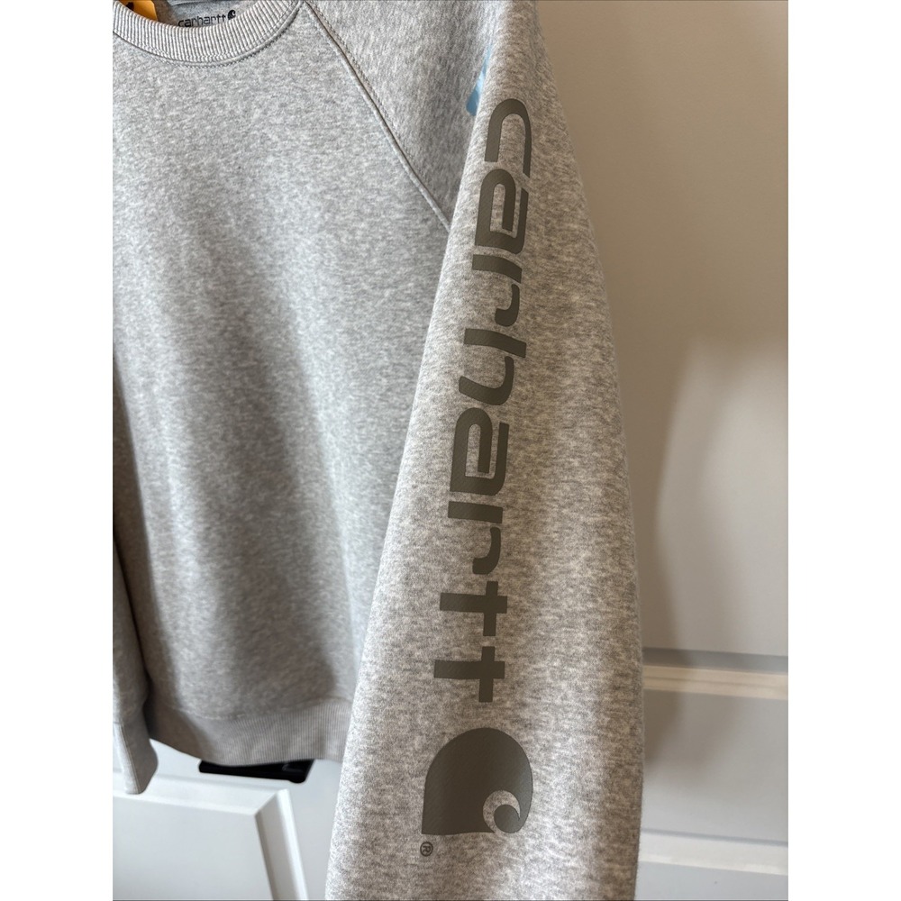 NWT Carhartt Women's Relaxed Fit Midweight Graphic Logo Crewneck Sweatshirt M - Picture 5 of 10